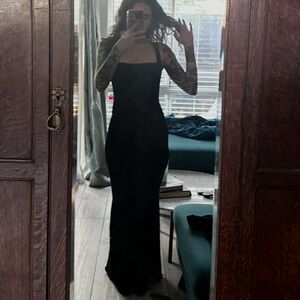 Long black maxi dress